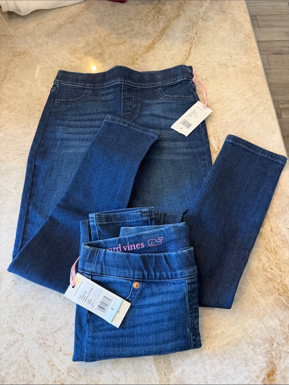 Vineyard Vines Dark Blue kids skinny pull on Jeans